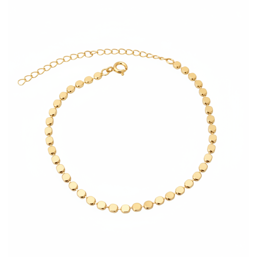 Pulseira bolinha amassada 3mm Pulseira bolinha amassada 3mm